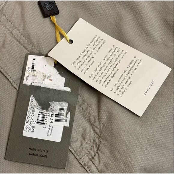 Canali 5 Picket Regular Fit Pant in Light Grey NWT Size Italian 58 or US 40 - Picture 4 of 8